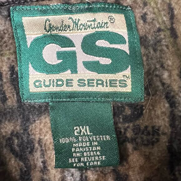 Vintage Gander Mountain Guide Series Camo Fleece Pullover 2X - Picture 5 of 7